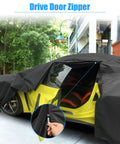 Chevrolet Corvette Weatherproof Car Cover Outdoor Shield for C4 C5 C6 C7 Models 1984-2019 with driver door zipper in use