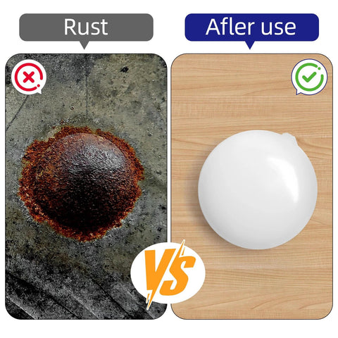 Comparison of rusty screw vs 150 Pack White Plastic Screw Cover Caps With Snap On Hinge For Flush Mount Protection And Waterproof Seal