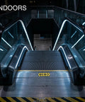 Watch Your Step Adhesive Vinyl Stickers Pack Two Count 10x3 Inch Bright Yellow And Black Hazard Signage For Doors Stairs Thresholds And High Visibility Areas In Homes Offices Warehouses And Public Spaces on indoor escalator step