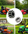 Steering Pinion Gear And Bushing Kit For MTD Cub Cadet Lawn Tractors with gear and bushing shown, surrounded by lawn tractors