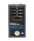 Front view of the black Fundamental Series Ambient Reverb Guitar Pedal with lush spacey reverb tone and control knobs visible.