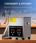 Professional 2 Liter Ultrasonic Jewelry Cleaner With 40 KHZ Frequency 100 Watt Heater Digital Timer on control panel.