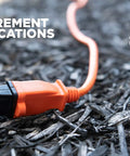 Bright Orange 50ft Outdoor Extension Cord 16/2 Two-Prong With SJTW Jacket For Landscaping Or Light-Duty Power, Weatherproof