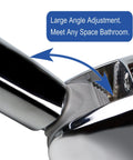 Close-up of On Wall Mount Shower Bracket For Handheld Shower Head With Height Adjustable Holder And Large Angle Adjustment