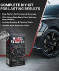 Anthracite Gray Rim Touch Up Paint And Wheel Scratch Repair Set With Dual Tip Applicator For Alloy Wheels To Effortlessly Fix Curb Rash And Keep Your Ride Looking Crisp Year Round, DIY kit with tools and durable finish.