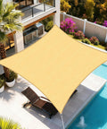 Sun Shade Sail 16x20 Sand Rectangular Permeable Outdoor Shade Cloth For Deck Backyard And Patio With Curved Edges Built To Last