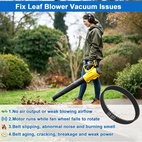 Timing Belt Replacement For Leaf Blower Vacuum Fits DCBL770B DCBL770X1 DCBL790B DCBL790H1 DCBL790M1 DWBL700 shown with user
