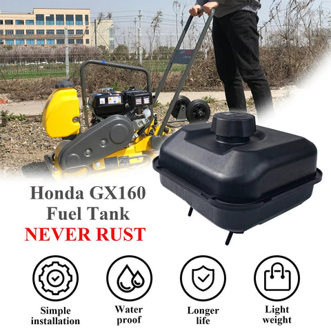 Gas Fuel Tank Compatible With GX160 GX200 Engines Harbor Freight Predator 212cc displayed near small engine machine outdoors