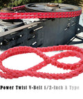 Adjustable Half Inch Wide 10 Feet V Belt for Tools and Machinery on wood lathe, PU and polyester, table saw compatible.