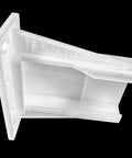 Heavy Duty Rear Drawer Mounting Bracket Replacement Compatible With Knape And Vogt Model 1284 3 Slide Tracks, clear plastic design
