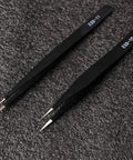 Pro Grade ESD Safe Tweezers Set, 7 Piece Stainless Steel Anti Static Precision Tweezers, Black Finish, ESD-10 and ESD-11 models