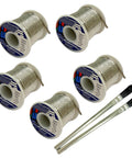 Sun And Moon 60 40 Solder For Stained Glass Pro Grade Bulk Pack Five 1Lb Rolls And Two Chemical Brushes High Purity Alloy
