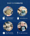 Steps to prepare Dark Chocolate Cheesecake Mix For Backpacking And Camping Freeze Dried Dessert, showing ready-to-eat snack.