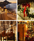 Extra Long 144 Ft Solar String Lights Outdoor 2 Pack 400 LED Copper Wire With 8 Modes Waterproof IP65 Warm White Fairy Lights