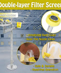 Heavy Duty Combo Emergency Shower Eye Wash Station Standing A Solid Ninety Inches Tall Forged From Premium 304 Stainless Steel Flushes Eyes And Body Works Like A Dream with dual eyewash nozzles.