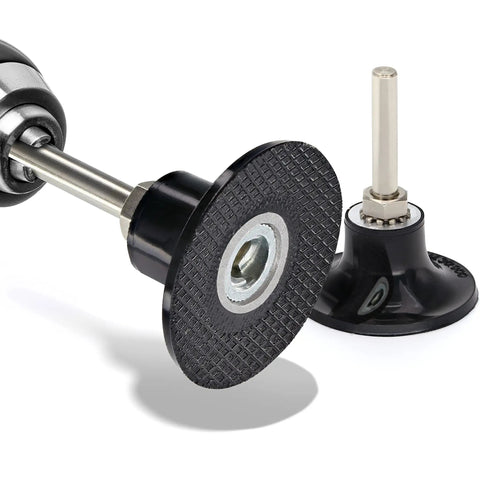 Pro Grade 2 Inch Disc Pad Holder With Quarter Inch Shank For Roloc Quick Change Discs Die Grinder Sanding Attachment For Polishing Sanding And Surface Prep Durable Aluminum Core With Rubber Pad