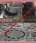 Heavy Duty Manhole Cover Hook 36 Inch With Five Eighth Inch Hex Alloy Steel Lifter And Inline Handle For Lid Pulling in use