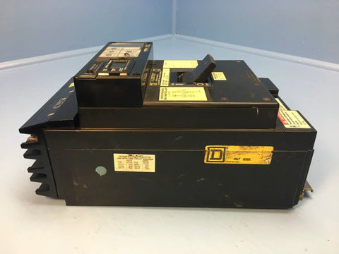 Heavy Duty 300 Amp Plug And Play Circuit Breaker Compatible With ILine Panels Featuring ILimiter Protection and side view with labels.