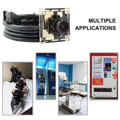 5MP USB Camera Module With 2.1mm Wide Angle Lens For Windows Linux Mac Android UVC No Driver Needed Plug And Play for various uses