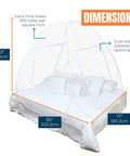 Extra Large Mosquito Net Tent For Beds And Outdoor Use Foldable Pop Up Mesh Canopy With Extra Fine Holes Dual Zipper Enclosure.