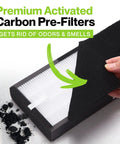 2 Pack HEPA Filter Replacement For Alen T500 Tower Air Purifier TF60 MP Compatible Premium HEPA 13 Filtration close-up
