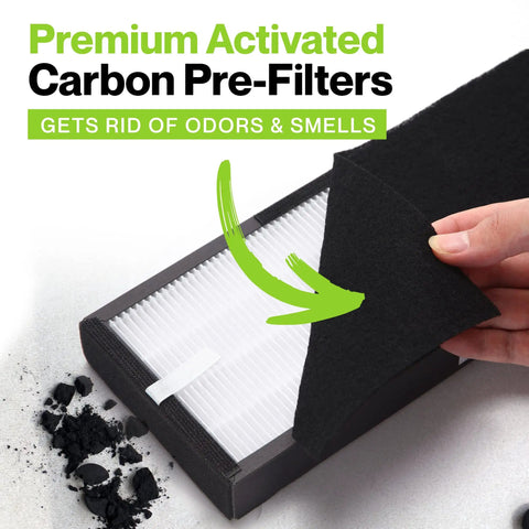 2 Pack HEPA Filter Replacement For Alen T500 Tower Air Purifier TF60 MP Compatible Premium HEPA 13 Filtration close-up