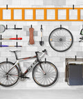 Beefy Heavy Duty Wall Mount Hooks Set For Garage And Garden with tools organized on wall using 2 Pack Small Steel U Hooks