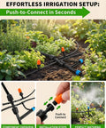 Pro Grade Drip Irrigation Kit With Dual Five Sixteenth And One Quarter Inch Tubing 240 Ft Main Line illustrating setup and use