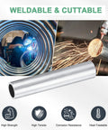 Welder working on Three Pack 4 Inch Aluminum Round Tube 6063 Seamless Aluminum Tubing for Go To Construction Machining and DIY Projects Durable 15mm ID 19mm OD 0.59 by 0.75 Inch Metal Straight Pipe; sparks flying and metal tube shown.