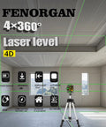 16 Lines Self Leveling Laser Level With LCD Power Display 4x360 Degree Green Cross Lines Dual Horizontal And Vertical Planes in room