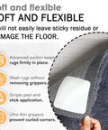 Eight Pack Rug Tape Pads Non Slip Rug Pad Gripper Anti Skid Stickers For Area Rugs Prevent Sliding Grip Corners with features