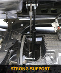 Dump Box Lift Shock For Polaris Ranger RGR 570 900 1000 installed under vehicle showcasing steel ends