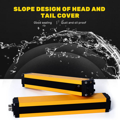 Heavy Duty Safety Light Curtain Sensor For Machinery, Infrared Barrier With Four Beams And 20mm Pitch shown with protective cover