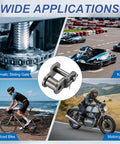 Top Tier ISO DIN 16B-1 Roller Chain Offset Half Link For Heavy Duty Gear With 25.4 Pitch 3 Pack Manganese Steel Connector Kit on various applications.