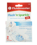 Flush N Sparkle Automatic Toilet Bowl Cleaning System Refills Blue 2 Pack Upgraded Version, packaging front view
