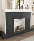 Peel And Stick Wood Grain Wallpaper For Countertops And Cabinets Waterproof Self Adhesive Contact Paper on fireplace