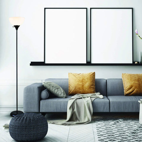 71-Inch Charles Black Modern Floor Lamp For Living Room, Bedroom, And Office Ambient Mood Lighting With Soft Uplight Energy-Efficient LED