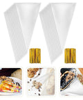 Cone Shaped Treat Bags For Popcorn And Snacks Pack Of 500 Clear Heat Resistant Pouches displayed with colorful treats