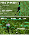 Movable Temporary Fence With Posts 3 Ft By 50 Ft Plastic Mesh Safety Barrier For Dogs And Pets With Fiberglass Stakes
