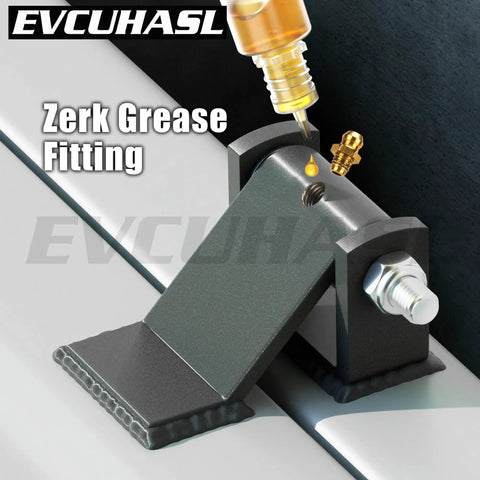 Rock Solid Heavy Duty Weld On Trailer Hinges featuring Zerk grease fitting for easy lubrication, durable cast iron construction.