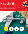 Then And Now Spitfire And F 35B Lightning II Plastic Model Kit Gift Set For Adults And Kids 14 Plus Skill Level 1 One To Seventy Two Scale WW2 Aircraft And Modern Jet Dual Build For Collectors And Builders, unpainted model pieces and skill levels.