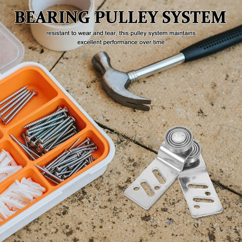 Stainless Steel Sliding Door Pulley With Ball Bearings 23mm Axle Diameter Heavy Duty Bearing Pulley For Industrial Use