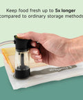 1-Quart BPA-Free Multilayer Vacuum Zipper Bags For Air Tight Food Storage That Keeps Freshness Weeks Not Days in use