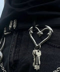 Y2K Heart Carabiner Keychain With Cute Star Clip For Keys Purses And Bags Dope Metal Key Ring For Goth Accessories Backpacks And Gifts Trendy Durable Metal Showstopper hanging from belt loop with keys