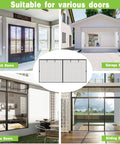 Magnetic Heavy Duty Fiberglass Garage Door Screen For Two Car Garage 16x7 Ft with various door types in home setting.