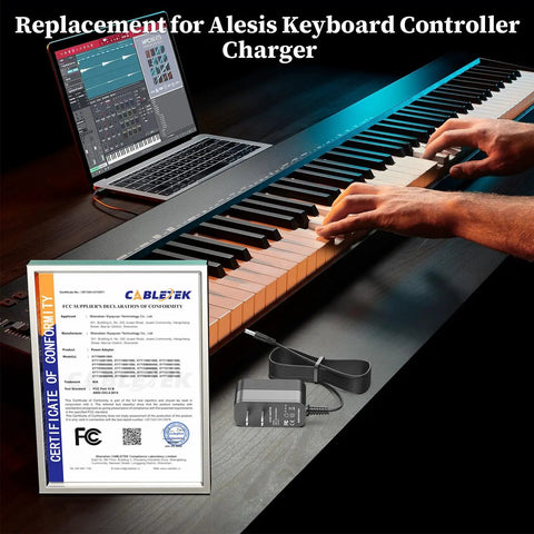 9V Power Cord Replacement For Keyboard And USB MIDI Controller Chargers Compatible With Alesis setup with certificate
