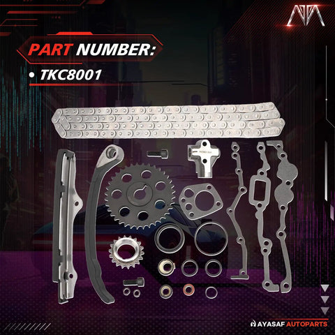 Nissan KA24E 2.4L Engine Timing Chain Kit With Gaskets And Oil Seal OE Replacement For D21 Pickup 89 To 97 240SX Stanza Axxess