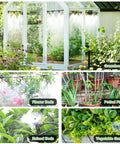 Effortless 100 Foot Drip Irrigation System Kit With 30 Adjustable Nozzles in greenhouse for garden watering solution.