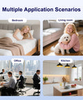 Scenes showing home and office setups for Three Pack AP-1512HH Filter Replacement for Airmega AP-1512HH and Airmega 200M Purifiers.