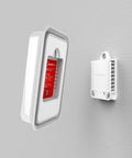 WiFi Smart Thermostat With Touchscreen Display, Room Sensor Ready installation, showing wall mount and base plate detail.
